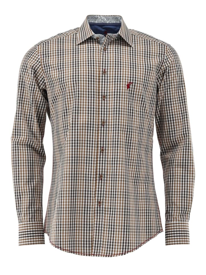 Традиционная рубашка Аркая светло-коричневого цвета OS-Trachten
Традиционная рубашка Аркая светло-коричневого цвета OS-Trachten