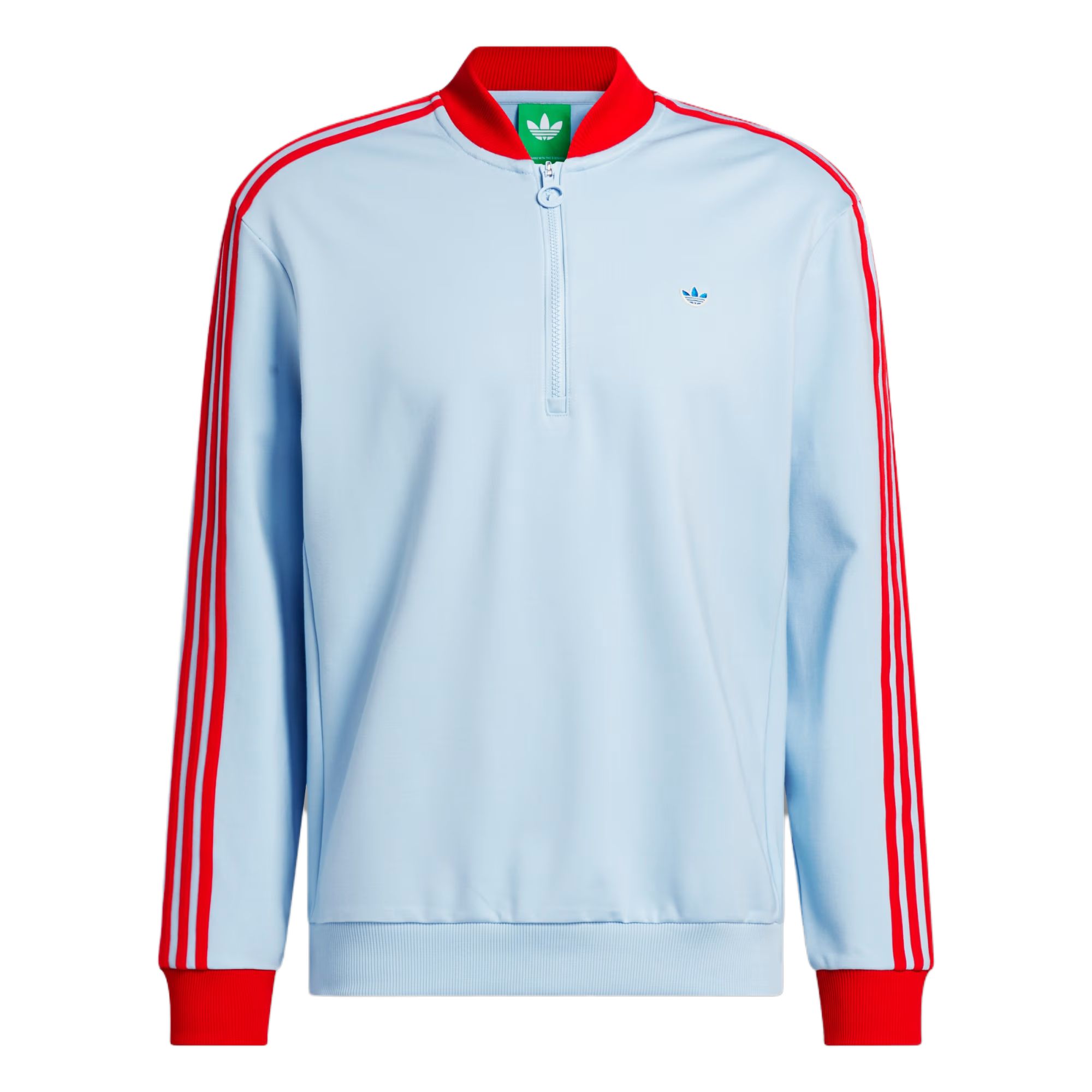 Свитшот с молнией на четверть 3 Stripes Adidas Originals, Clear Sky
Свитшот с молнией на четверть 3 Stripes Adidas Originals, Clear Sky