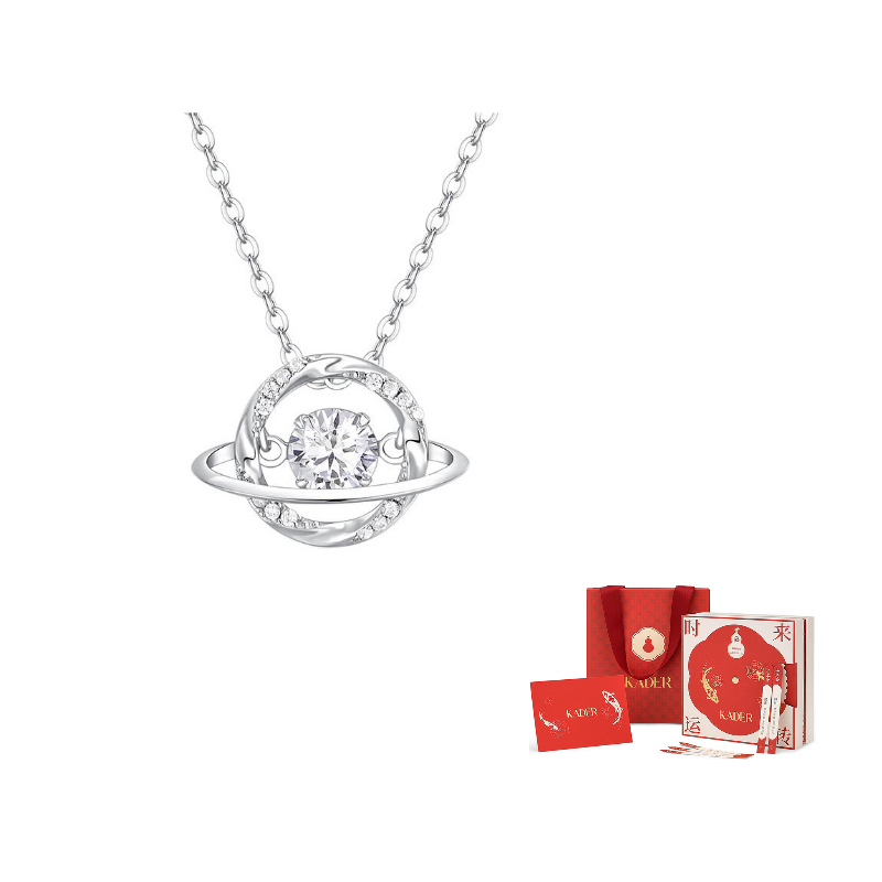 KADER Серебряное ожерелье с цирконием S925 для женщин, серебристое, в подарочной упаковке "На удачу"
KADER Серебряное ожерелье с цирконием S925 для женщин, серебристое, в подарочной упаковке "На удачу"