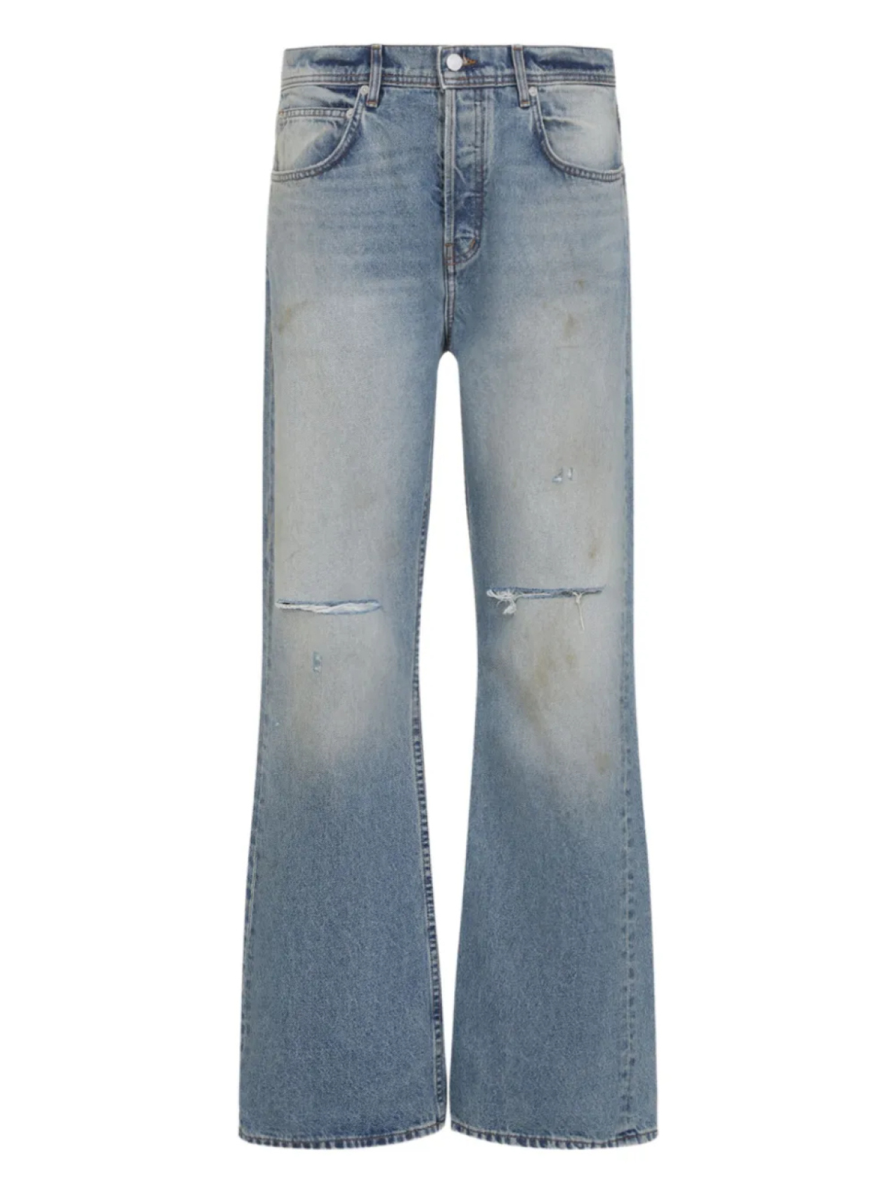 Расклешенные джинсы Enfants Riches Déprimés с потертостями, синий 
Расклешенные джинсы Enfants Riches Déprimés с потертостями, синий