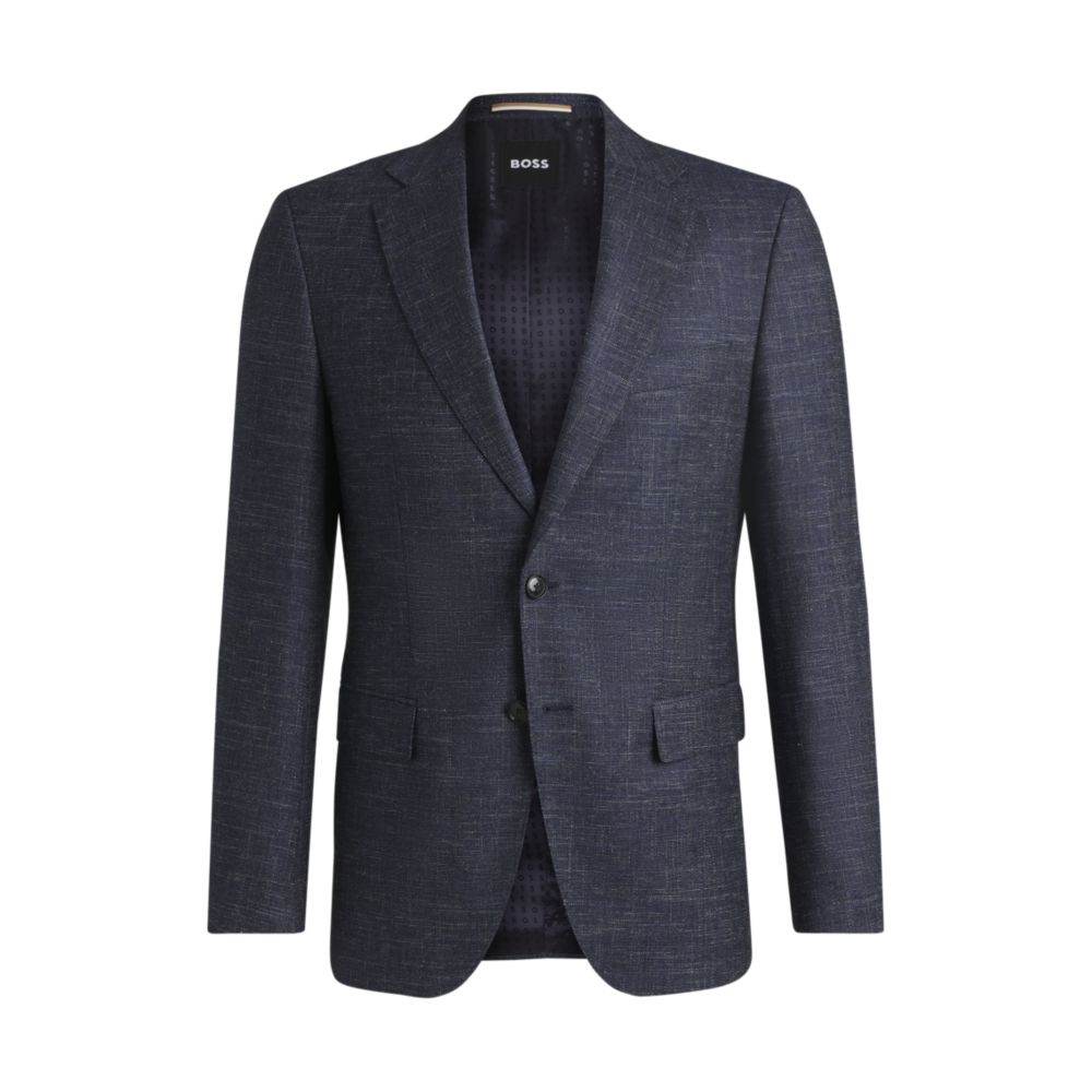 Пиджак облегающего кроя из эластичной ткани с рисунком BOSS, темно-синий
Пиджак облегающего кроя из эластичной ткани с рисунком BOSS, темно-синий