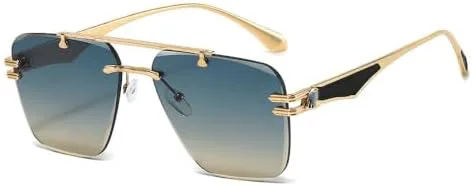 Популярные солнцезащитные очки без оправы 2027 года для мужчин и женщин, квадратные, ретро, винтажные, с защитой от УФ-излучения UV400 MTZJH, Blue Brown
Популярные солнцезащитные очки без оправы 2027 года для мужчин и женщин, квадратные, ретро, винтажные, с защитой от УФ-излучения UV400 MTZJH, Blue Brown