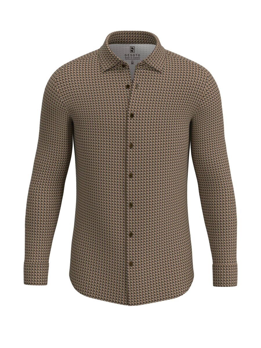 Рубашка узкого кроя на пуговицах Olsen, коричневый
Рубашка узкого кроя на пуговицах Olsen, коричневый