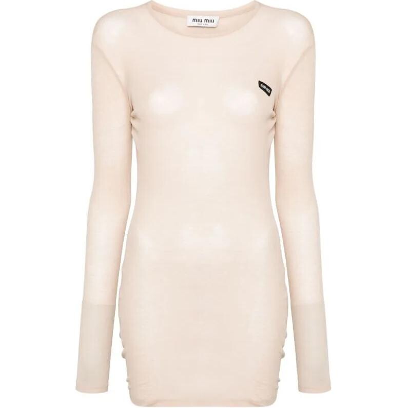Платье Miu Miu с длинными рукавами, светло-бежевый
Платье Miu Miu с длинными рукавами, светло-бежевый