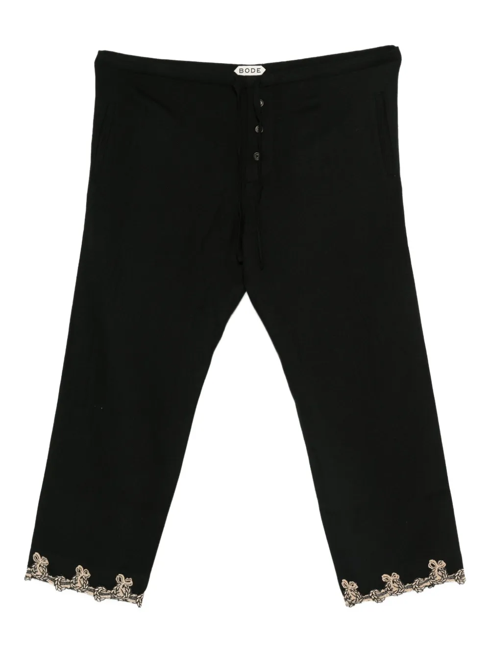 Брюки на завязках с кружевной отделкой BODE, черный
Брюки на завязках с кружевной отделкой BODE, черный
