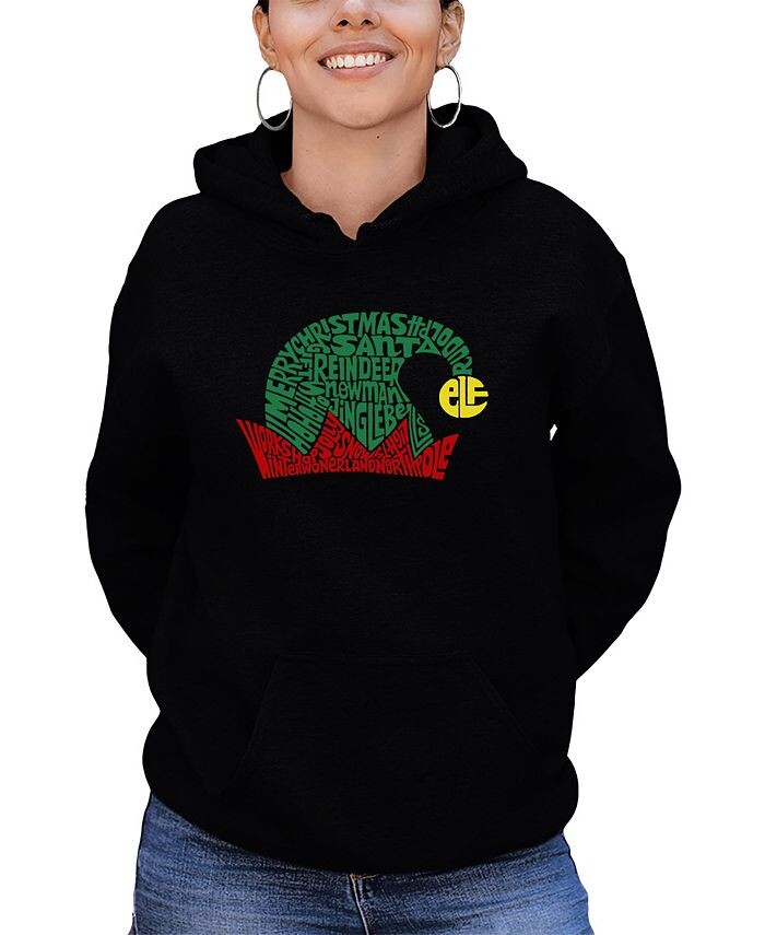 Женская рождественская шляпа эльфа Word Art толстовка с капюшоном LA Pop Art, черный
Женская рождественская шляпа эльфа Word Art толстовка с капюшоном LA Pop Art, черный