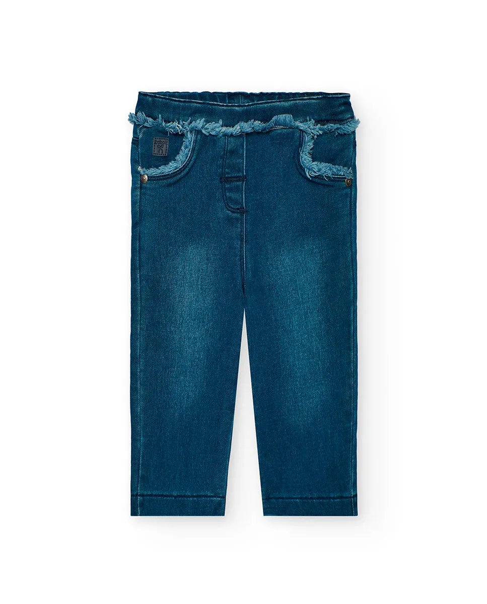 Брюки свободного кроя для девочек с эластичным поясом Boboli, темно-синий
Брюки свободного кроя для девочек с эластичным поясом Boboli, темно-синий