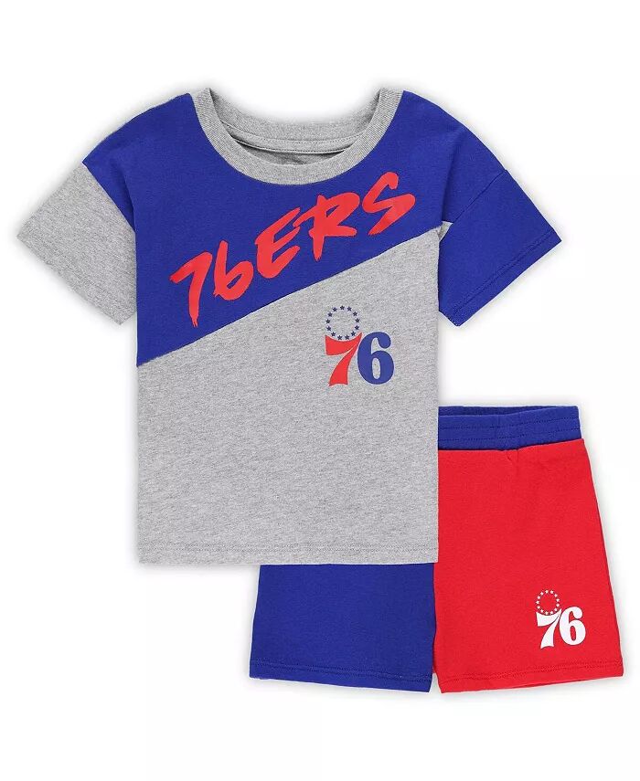 Комплект из футболки и шорт для малышей Royal и девочек серого цвета Philadelphia 76ers Super Star Outerstuff
Комплект из футболки и шорт для малышей Royal и девочек серого цвета Philadelphia 76ers Super Star Outerstuff