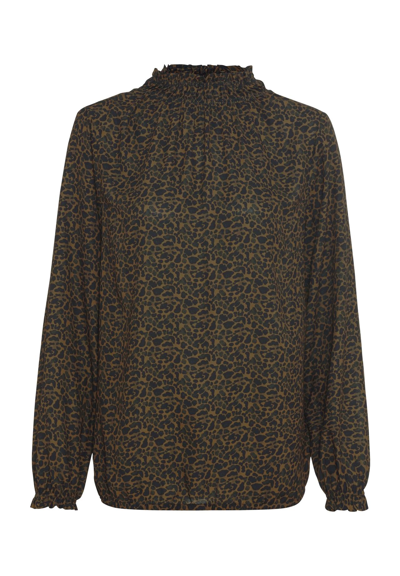 Блузка-рубашка, воротник стойка, рюши, женская CARTOON, цвет 9870 Black/brown
Блузка-рубашка, воротник стойка, рюши, женская CARTOON, цвет 9870 Black/brown