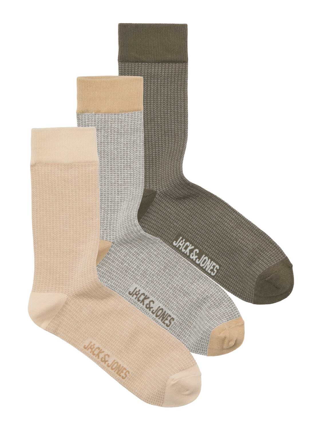 JACK & JONES Носки 'JACBRYAN BIRD EYE' в цветах беж, серый, серый меланж
JACK & JONES Носки 'JACBRYAN BIRD EYE' в цветах беж, серый, серый меланж