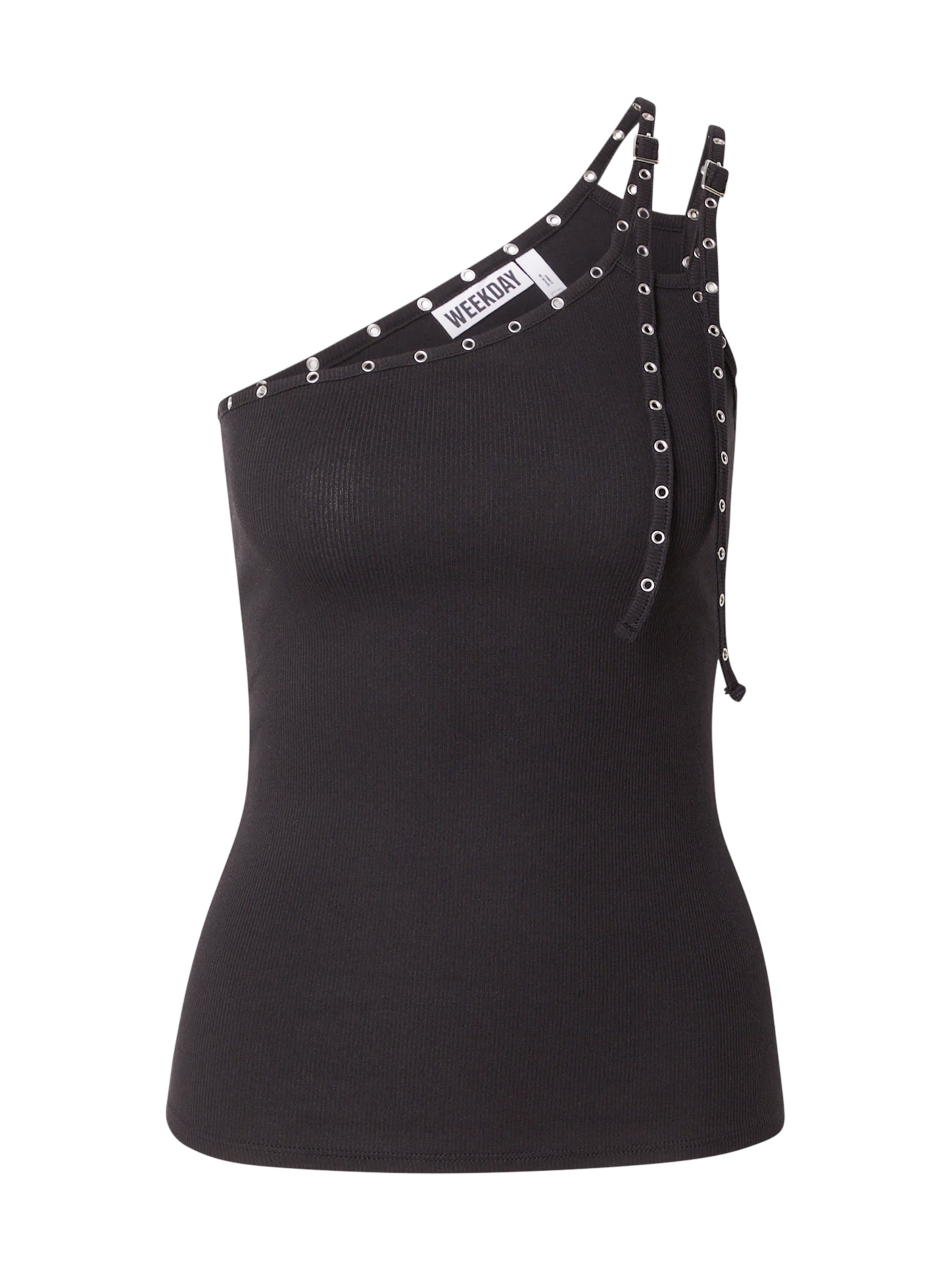 WEEKDAY Топ 'Bianca' в черном цвете
WEEKDAY Топ 'Bianca' в черном цвете