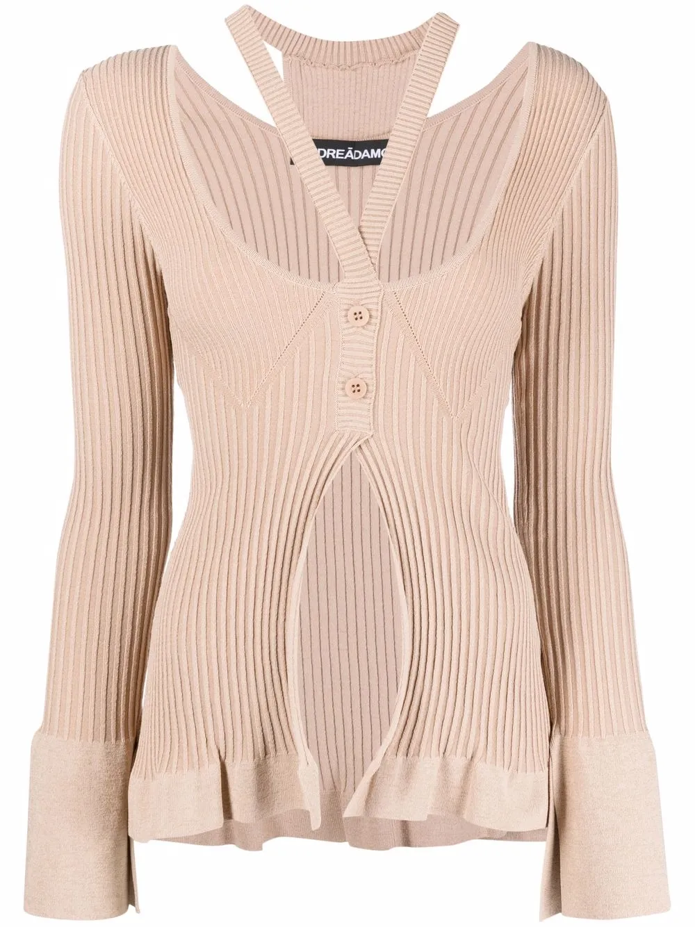 Джемпер с вырезами ANDREĀDAMO, нейтральный
Джемпер с вырезами ANDREĀDAMO, нейтральный