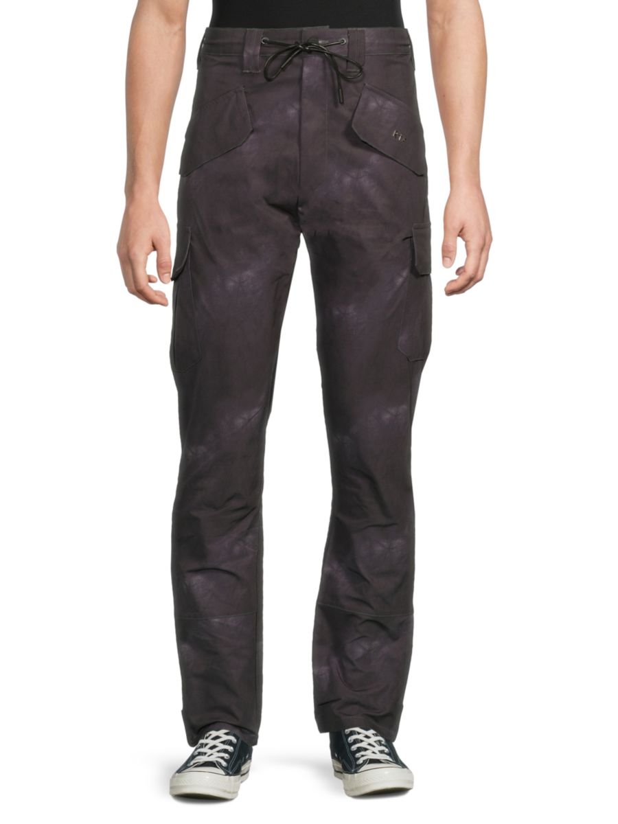 Брюки-карго с принтом тай-дай RTA, цвет Black Marble
Брюки-карго с принтом тай-дай RTA, цвет Black Marble