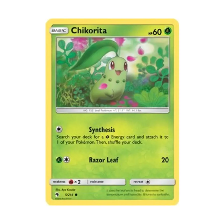 CCG Чикорита (5) (C) #5, Pokemon - SM - Lost Thunder - Singles
CCG Чикорита (5) (C) #5, Pokemon - SM - Lost Thunder - Singles