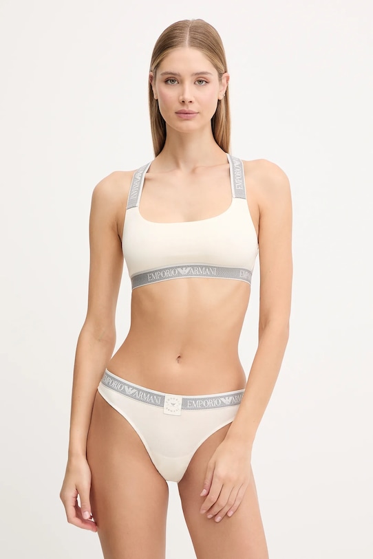 Комплект - бюстгальтер и бразилианы Emporio Armani Underwear, бежевый
Комплект - бюстгальтер и бразилианы Emporio Armani Underwear, бежевый