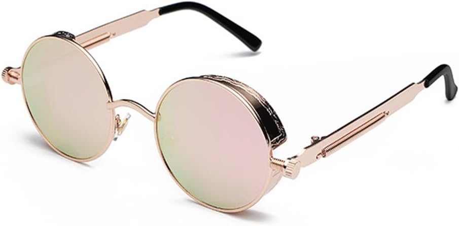 HJSTES Винтажные круглые солнцезащитные очки в стиле стимпанк для женщин и мужчин, круглые готические очки в ретро-металлической оправе, A09 Pink Mirror/Rose Gold Frame
HJSTES Винтажные круглые солнцезащитные очки в стиле стимпанк для женщин и мужчин, круглые готические очки в ретро-металлической оправе, A09 Pink Mirror/Rose Gold Frame