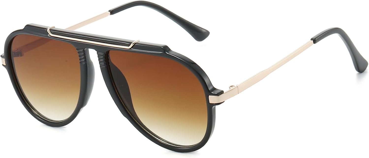 Солнцезащитные очки-авиаторы EYLRIM большого размера в стиле ретро для женщин и мужчин, модные солнцезащитные очки в стиле 70-х с золотистым металлическим покрытием, очки-пилот, Grey Frame/Gradient Brown Lens
Солнцезащитные очки-авиаторы EYLRIM большого размера в стиле ретро для женщин и мужчин, модные солнцезащитные очки в стиле 70-х с золотистым металлическим покрытием, очки-пилот, Grey Frame/Gradient Brown Lens