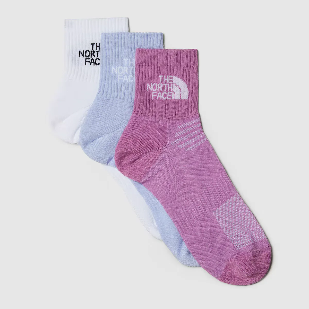 Носки North Face Unisex Multi Sport 1/4 The North Face, белый/фиолетовый 
Носки North Face Unisex Multi Sport 1/4 The North Face, белый/фиолетовый