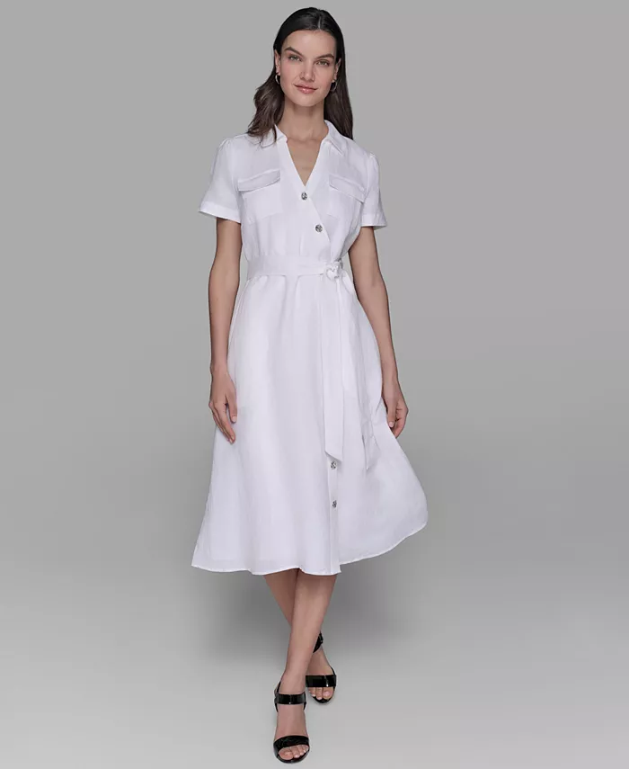 Миди-платье-рубашка с завязывающимся поясом и декоративными пуговицами, для миниатюрных KARL LAGERFELD PARIS, белый
Миди-платье-рубашка с завязывающимся поясом и декоративными пуговицами, для миниатюрных KARL LAGERFELD PARIS, белый