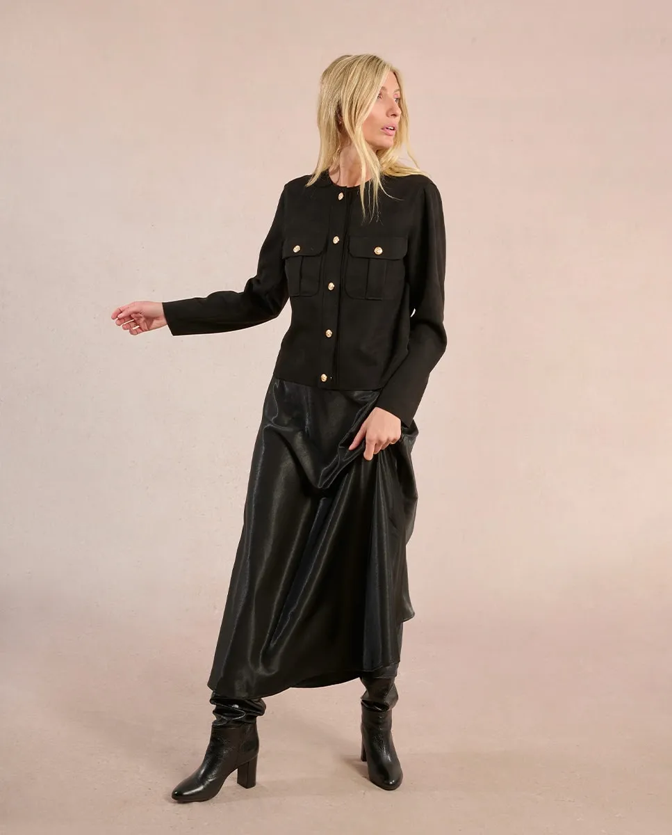 Длинная юбка из атласной ткани Molly Bracken, черный
Длинная юбка из атласной ткани Molly Bracken, черный