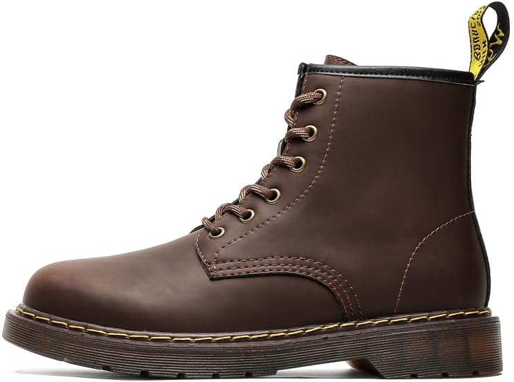 Классические боевые ботинки, 8 отверстий для шнурков, желтая прострочка, черные и коричневые Conson-Ks
Классические боевые ботинки, 8 отверстий для шнурков, желтая прострочка, черные и коричневые Conson-Ks