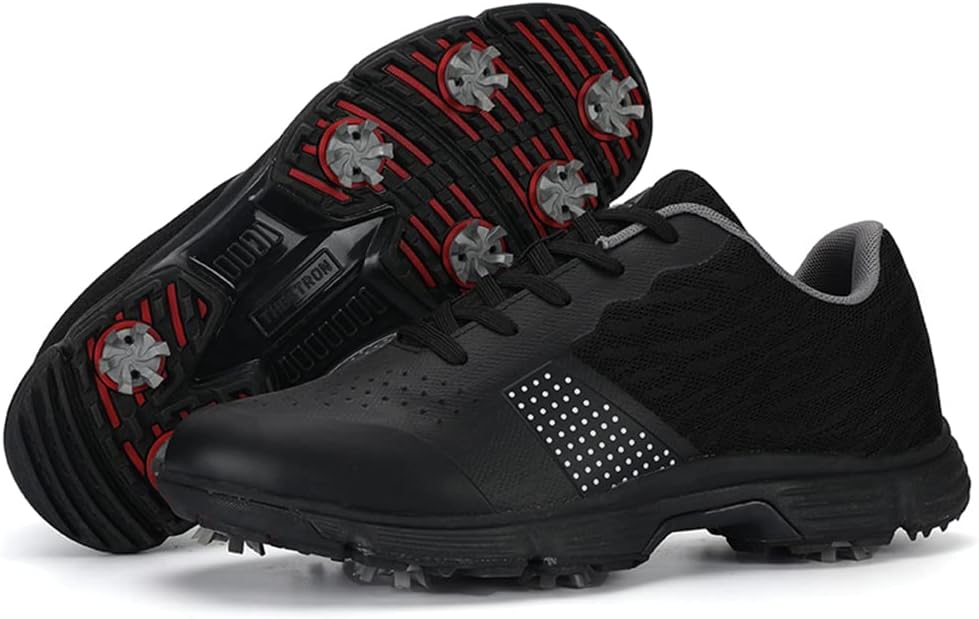 Водонепроницаемые профессиональные гольф-кроссовки для мужчин с шипами, мужская обувь для гольфа на открытом воздухе, противоскользящая обувь для прогулок Zakey, черный
Водонепроницаемые профессиональные гольф-кроссовки для мужчин с шипами, мужская обувь для гольфа на открытом воздухе, противоскользящая обувь для прогулок Zakey, черный