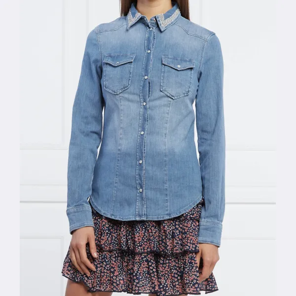 Рубашка стандартного кроя джинсовая ткань Liu Jo, синий
Рубашка стандартного кроя джинсовая ткань Liu Jo, синий