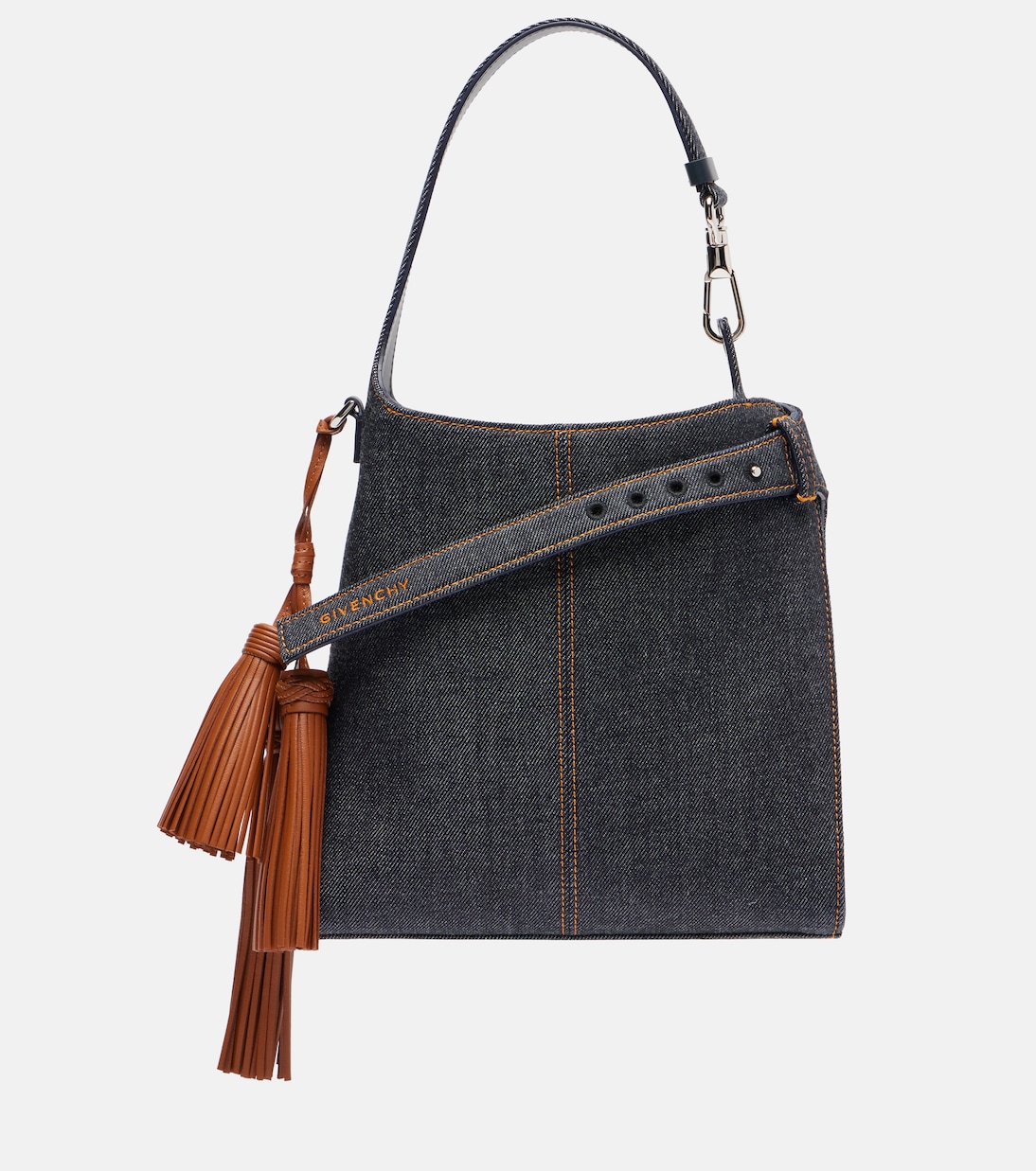 Мини-джинсовая сумка хобо с поясом Givenchy, Indigo Blue
Мини-джинсовая сумка хобо с поясом Givenchy, Indigo Blue