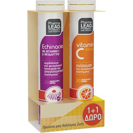 Акция 11 Эхинацея Витамин С 1000 мг 2x20 шипучих таблеток Pharmalead 
Акция 11 Эхинацея Витамин С 1000 мг 2x20 шипучих таблеток Pharmalead