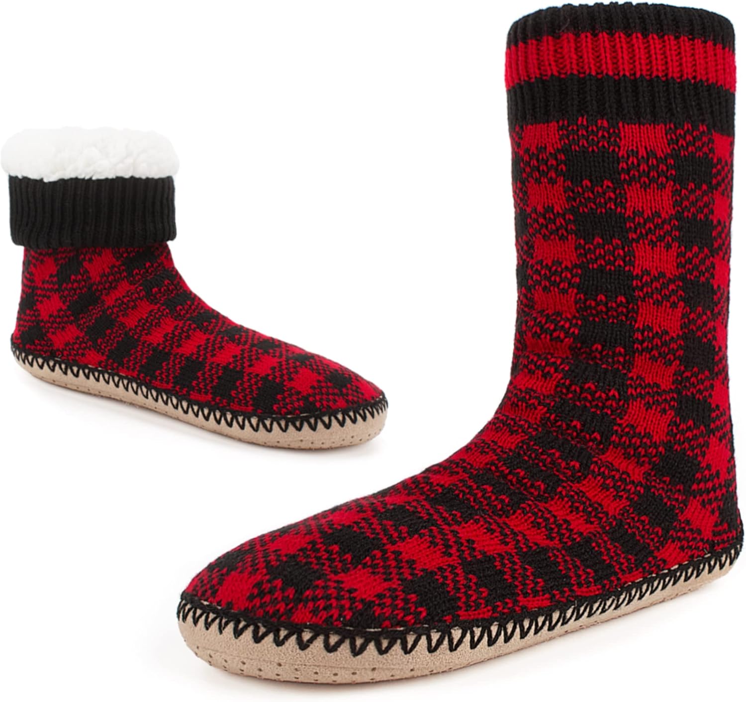 Мужские домашние носки-тапочки Cozylook с флисовой подкладкой, нескользящей подошвой, зимние мягкие толстые теплые тапочки для дома, черный/красный
Мужские домашние носки-тапочки Cozylook с флисовой подкладкой, нескользящей подошвой, зимние мягкие толстые теплые тапочки для дома, черный/красный