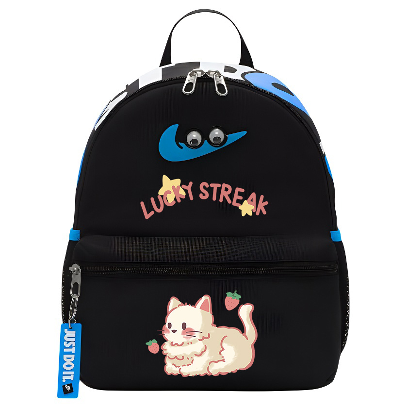 Nike Тканевый рюкзак унисекс черный и фото синий, White Cat
Nike Тканевый рюкзак унисекс черный и фото синий, White Cat