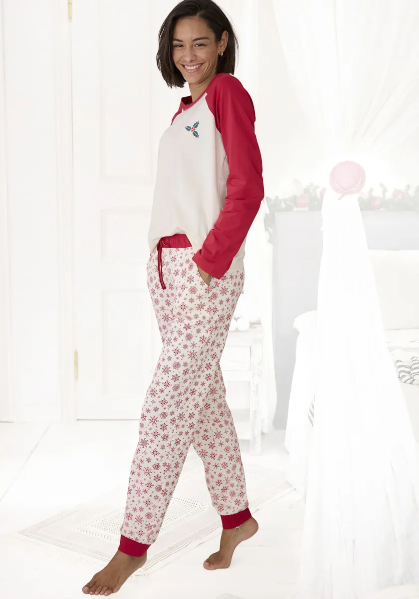 Пижама LASCANA с зимними мотивами, бежевый
Пижама LASCANA с зимними мотивами, бежевый