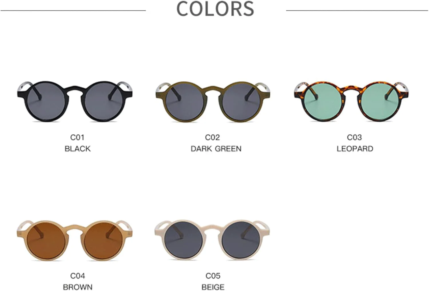 Круглые солнцезащитные очки для женщин и мужчин, маленькие, в стиле панк, с леопардовым принтом, темно-зеленые, с защитой от УФ-излучения UV400 DSVIGF, Black Grey
Круглые солнцезащитные очки для женщин и мужчин, маленькие, в стиле панк, с леопардовым принтом, темно-зеленые, с защитой от УФ-излучения UV400 DSVIGF, Black Grey