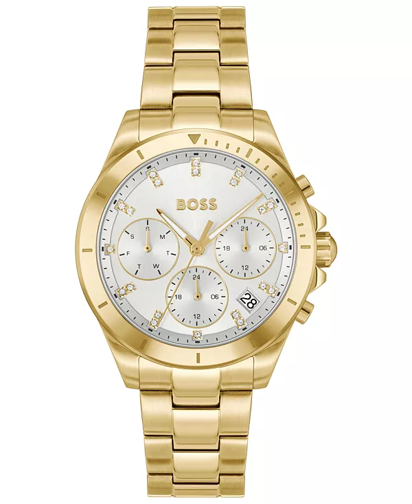 Женские кварцевые многофункциональные часы Alley из тонкой стали с ионным покрытием, 36 мм Hugo Boss, gold-tone
Женские кварцевые многофункциональные часы Alley из тонкой стали с ионным покрытием, 36 мм Hugo Boss, gold-tone