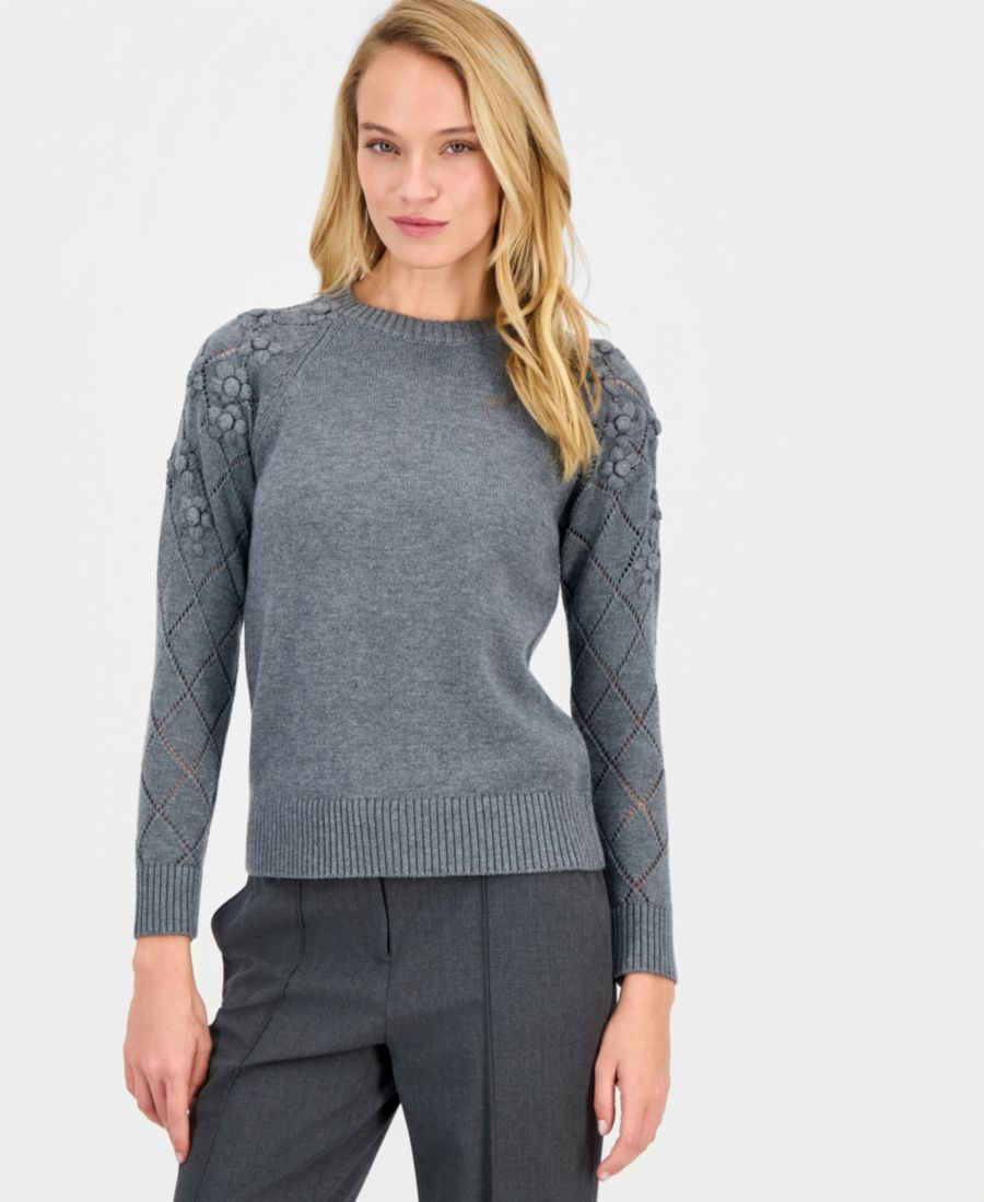 Женский свитер с длинными рукавами и цветочной отделкой Anne Klein, Med. Heather
Женский свитер с длинными рукавами и цветочной отделкой Anne Klein, Med. Heather