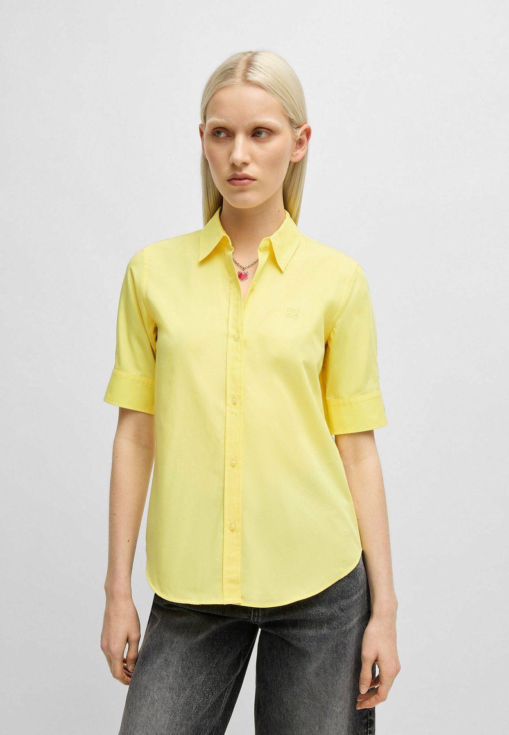 Блузка на пуговицах HUGO, желтый
Блузка на пуговицах HUGO, желтый