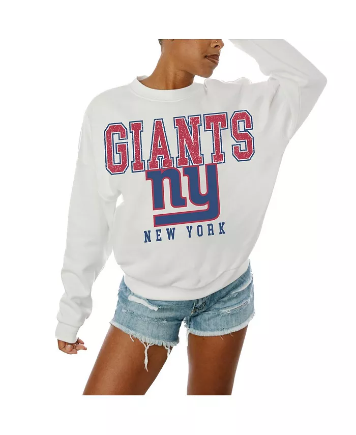 Женская белая толстовка New York Giants Sunday Drives с круглым вырезом Gameday Couture
Женская белая толстовка New York Giants Sunday Drives с круглым вырезом Gameday Couture