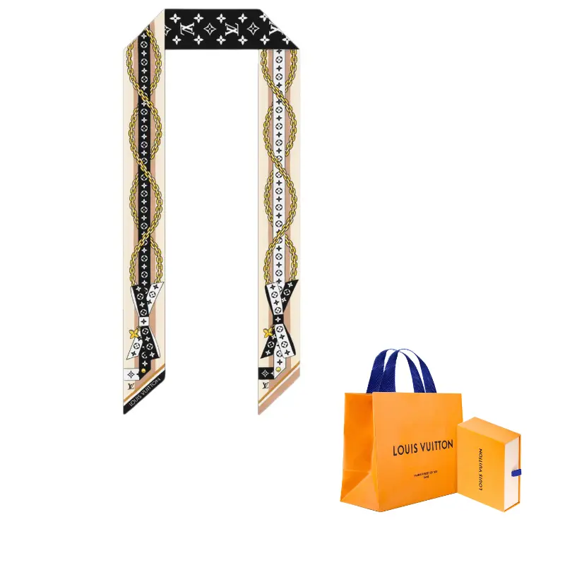 LOUIS VUITTON Шелковый шарф Women's Black, Black 
LOUIS VUITTON Шелковый шарф Women's Black, Black