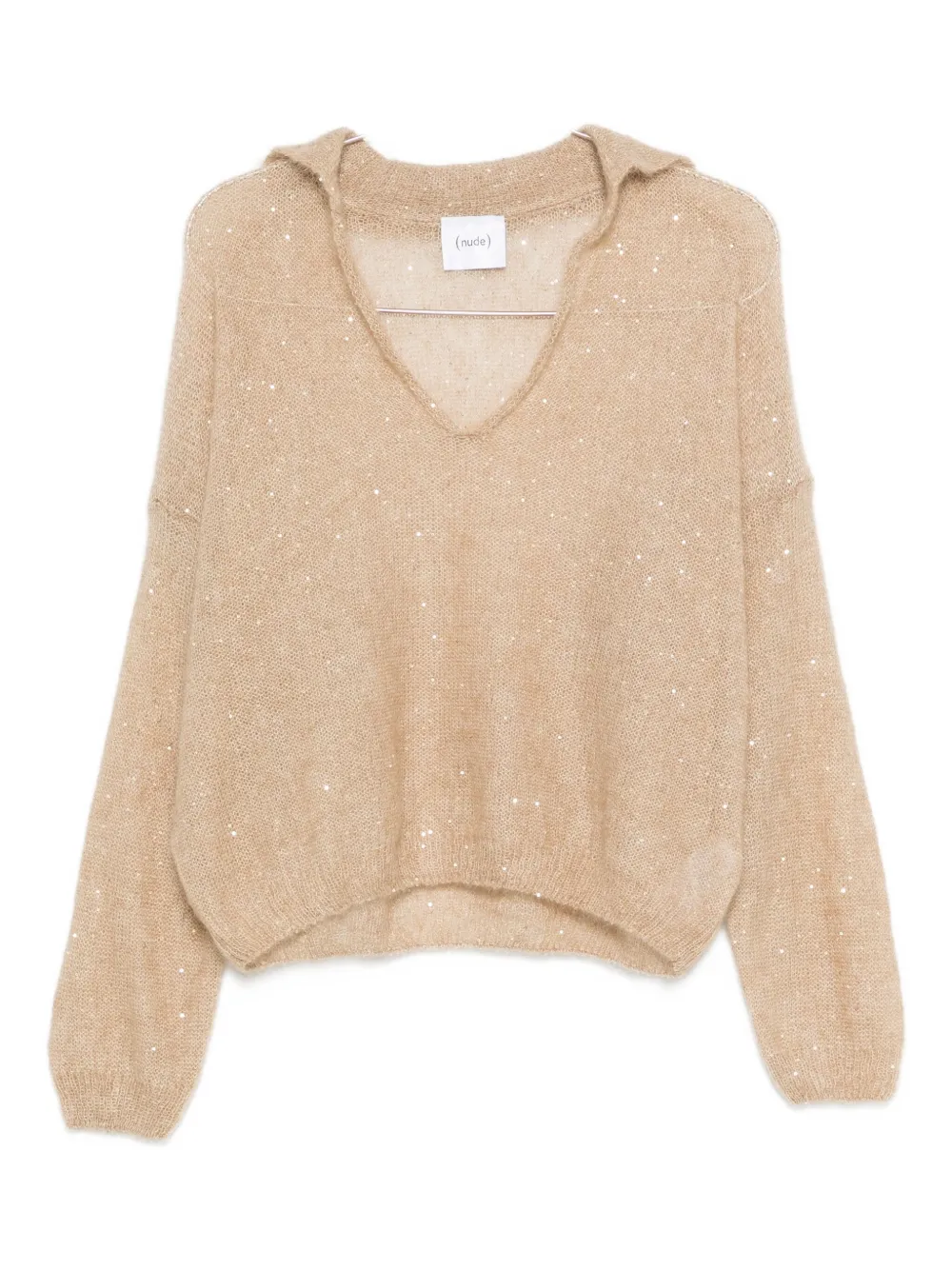 Джемпер с V-образным вырезом Nude, бежевый
Джемпер с V-образным вырезом Nude, бежевый