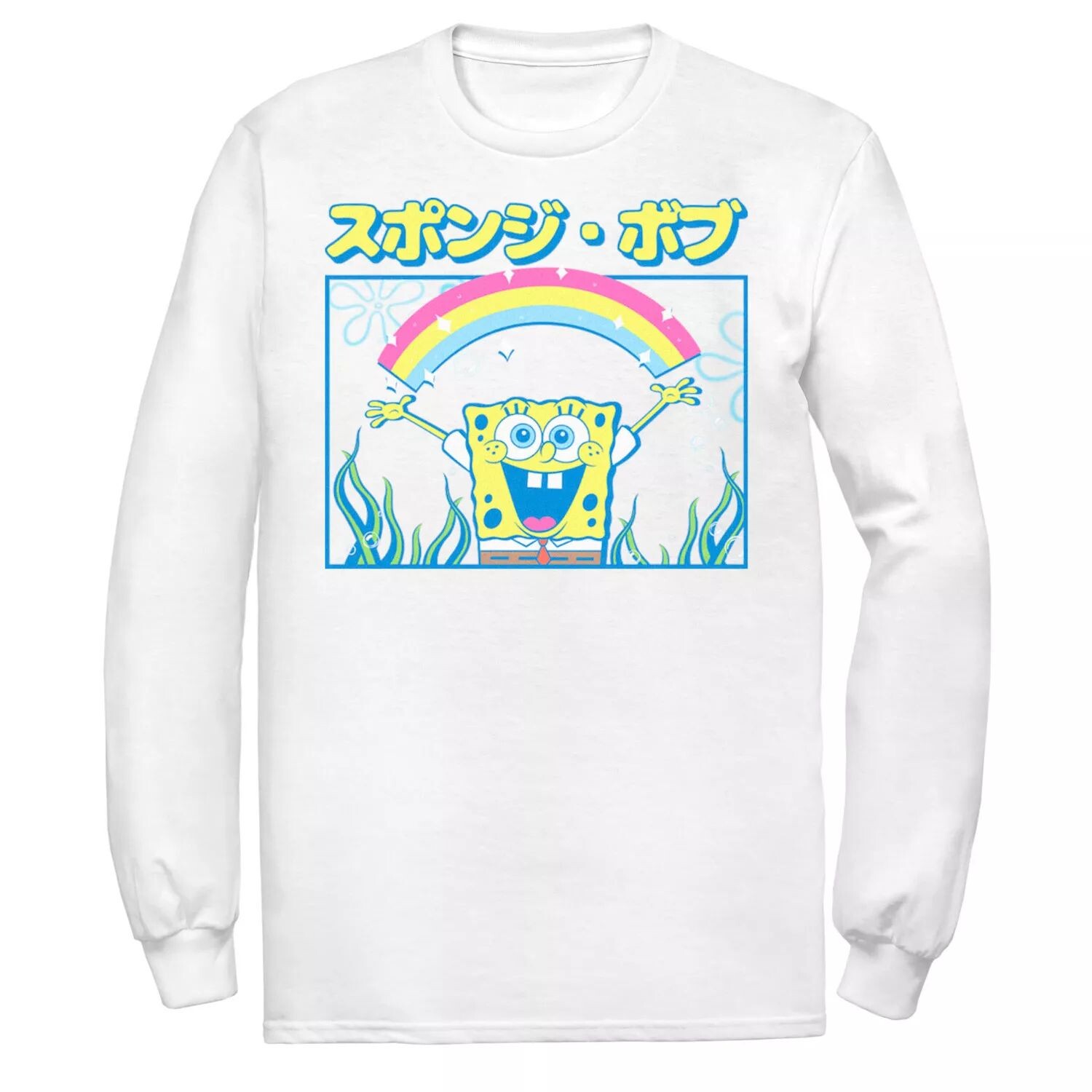 Мужская футболка с радужным плакатом и кандзи «Губка Боб Квадратные Штаны» Nickelodeon
Мужская футболка с радужным плакатом и кандзи «Губка Боб Квадратные Штаны» Nickelodeon