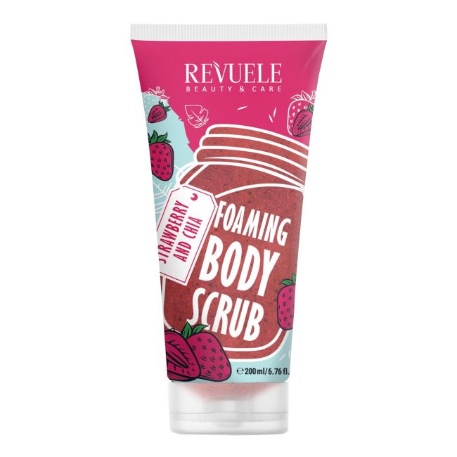 Пенящийся скраб для тела с клубникой и чиа Revuele, 200 мл
Пенящийся скраб для тела с клубникой и чиа Revuele, 200 мл