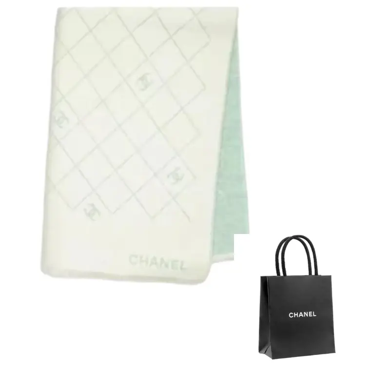 CHANEL Вязаный шарф Unisex белый зеленый
CHANEL Вязаный шарф Unisex белый зеленый