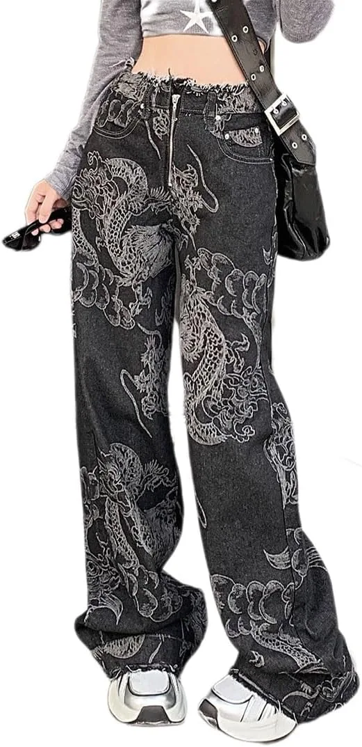 Женские джинсы Mid Waisted Wide Leg с принтом Y2K Dragon XYGJZ
Женские джинсы Mid Waisted Wide Leg с принтом Y2K Dragon XYGJZ