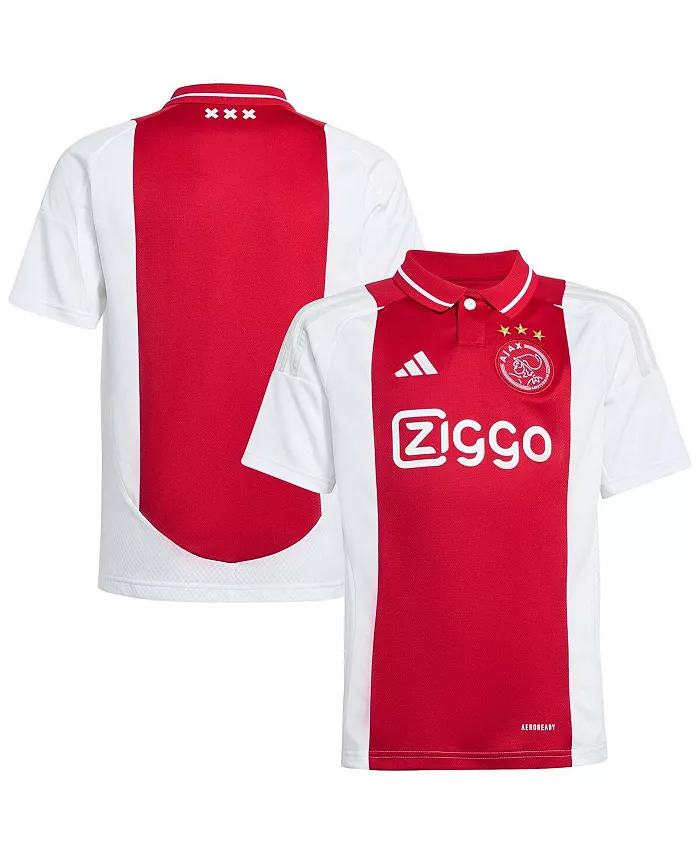 Белая реплика домашней футболки Ajax 2024/25 для мальчиков и девочек adidas
Белая реплика домашней футболки Ajax 2024/25 для мальчиков и девочек adidas