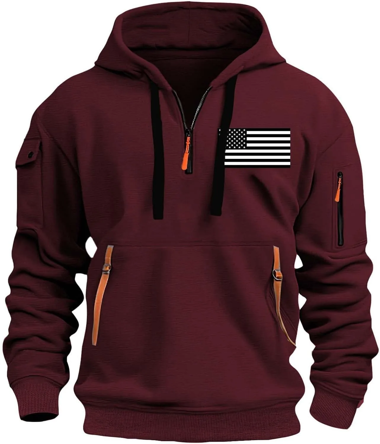 Толстовка с капюшоном для мужчин, в стиле милитари, с карманами
Толстовка с капюшоном для мужчин, в стиле милитари, с карманами