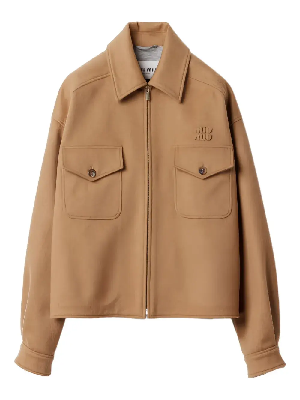 Пиджак с плоскими карманами и застежкой на пуговицы Miu Miu, коричневый
Пиджак с плоскими карманами и застежкой на пуговицы Miu Miu, коричневый