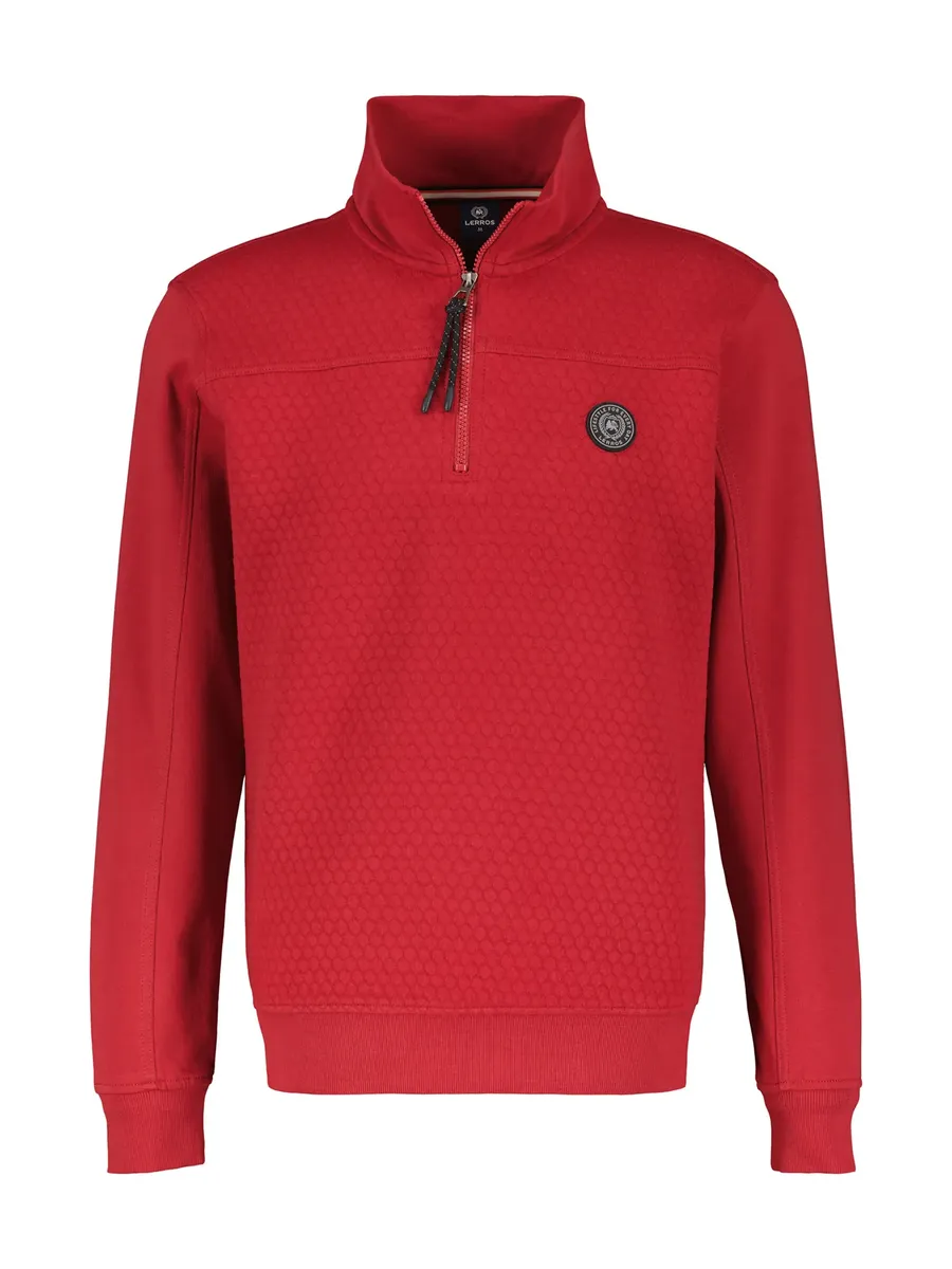 Толстовка LERROS "Толстовка LERROS с тонким узором, вышитым иглой", красный 
Толстовка LERROS "Толстовка LERROS с тонким узором, вышитым иглой", красный