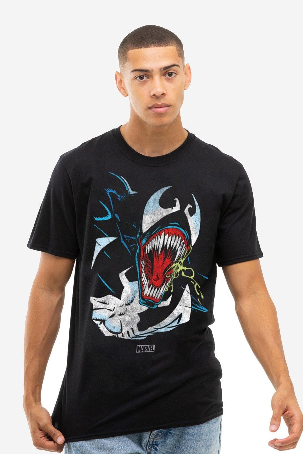 Футболка «Ядовитая слюна» Marvel, черный 
Футболка «Ядовитая слюна» Marvel, черный