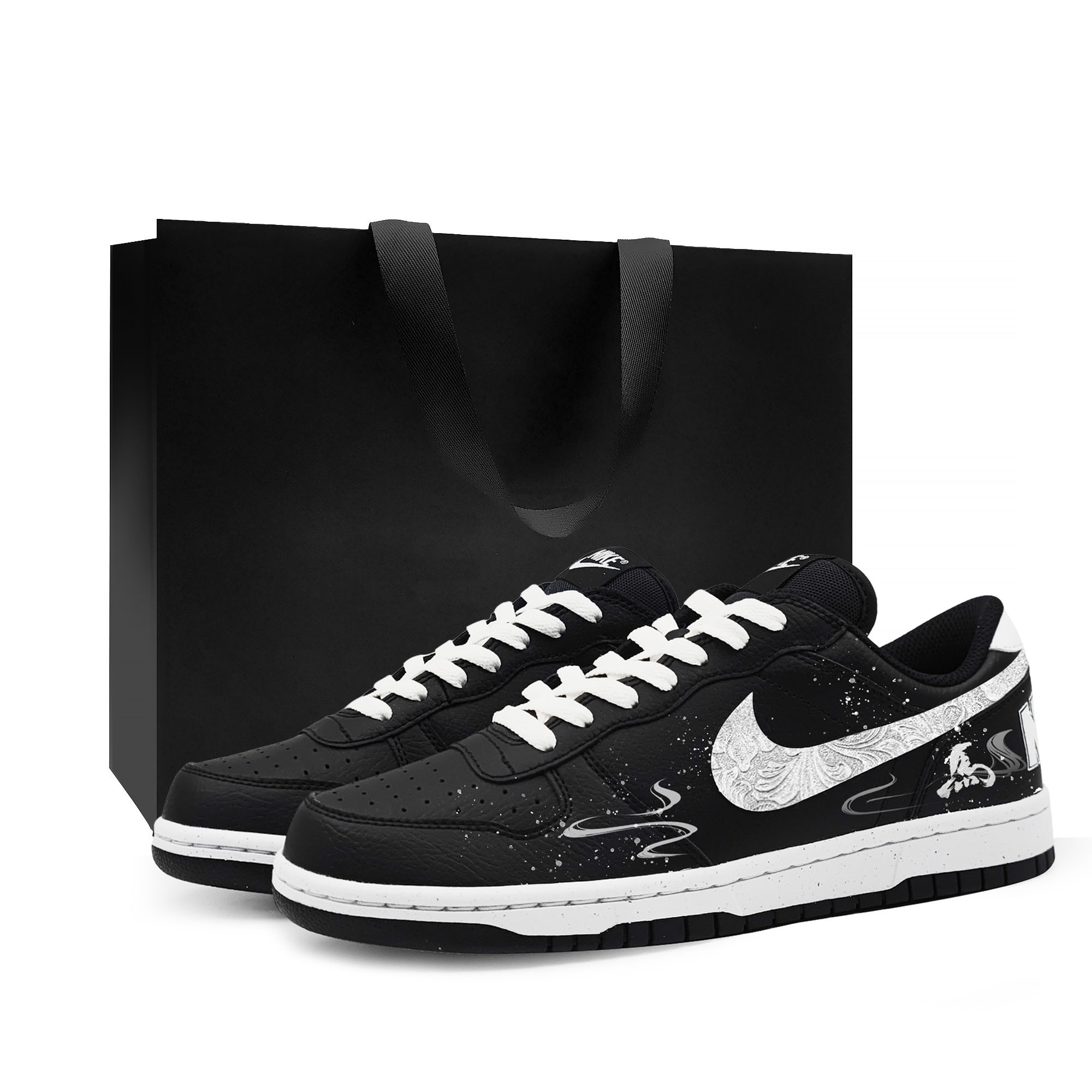 Nike Большие низкие термоустойчивые противоскользящие амортизирующие износостойкие лоу-топ скейтборд кроссовки Unisex Black Silver
Nike Большие низкие термоустойчивые противоскользящие амортизирующие износостойкие лоу-топ скейтборд кроссовки Unisex Black Silver