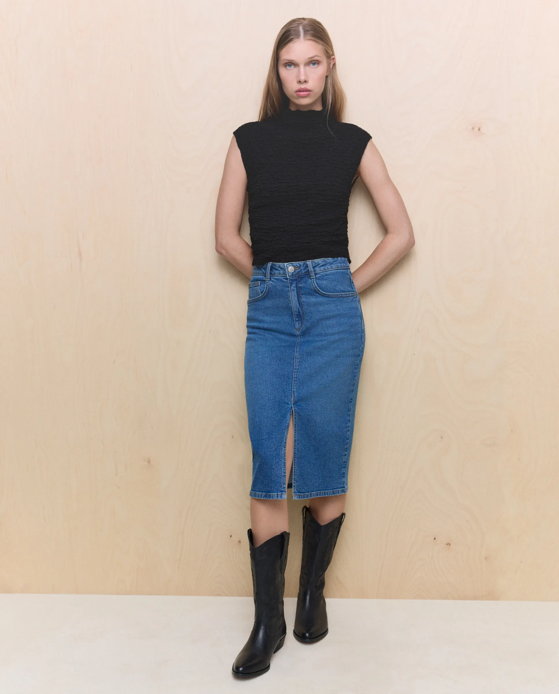 Джинсовая юбка миди Easy Wear, индиго
Джинсовая юбка миди Easy Wear, индиго